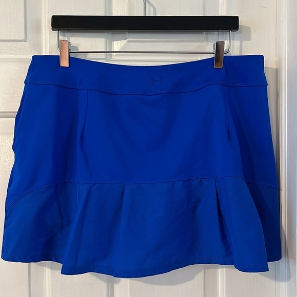 NWOT Women’s Under Armour Blue Polyester & Spandex Tennis Golf Skort Size XL - Picture 4 of 8